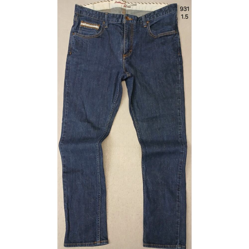 Vans (36x30) Men's Straight Leg Blue Denim Jeans